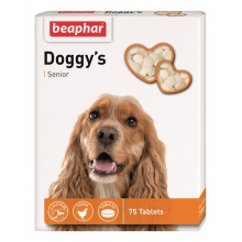 BEAPHAR Doggy's Senior вітамінізовані ласощі для собак старше 7 років, 75табл.